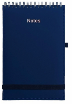 Notes A5 Vivella na spirali z gumką linia granatowy