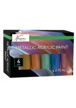 Farby akrylowe metaliczne 6x75ml