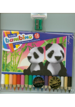 Kredki Bambino drewniane 18 kolorów z temperówką
