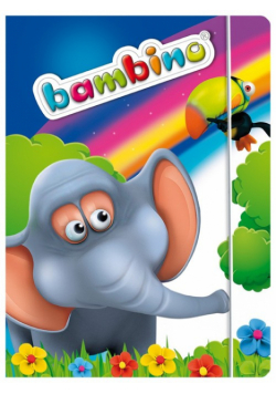 Teczka z gumką A4 Bambino Słoń i tukan