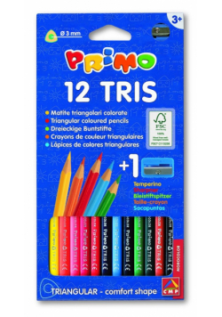 Kredki trójkątne Primo 12 kolorów