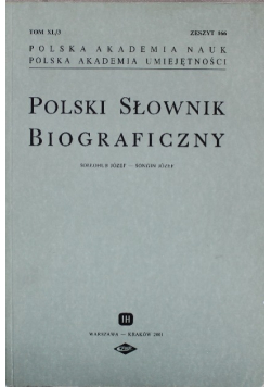 Polski słownik biograficzny Tom XL Zeszyt 166