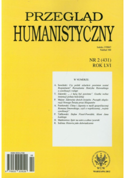 Przegląd humanistyczny 2(431)/2012 rok LVI