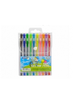 Długopisy żelowe fluorescencyjne10 kolorów LAMBO