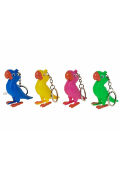 Brelok papuga światło dźwięk 5x6x2,5cm (24szt)