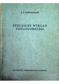 Specjalny wykład trygonometrii