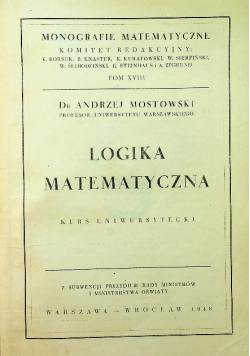 Logika matematyczna  1948 r.