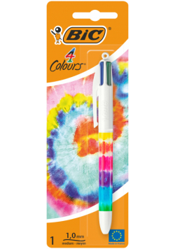 Długopis BIC 4 Colours Message Tie Dye DAST blister 1szt
