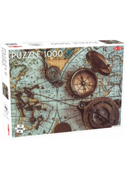 Puzzle Mapa morza z kompasem 1000
