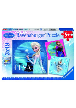 Puzzle Kraina Lodu Eelsa Anna i Olaf 3x49