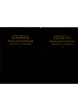 Gredt elementa philosophiae aristotelico Tom I i II