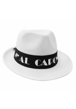 Kapelusz Al Capone biały