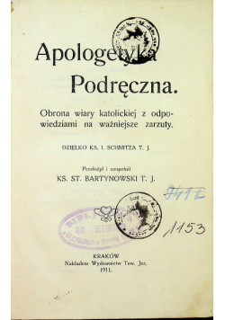 Apologetyka podręczna 1911 r.