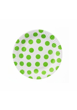 Talerzyki papierowe Groszki pistacjowe 18 cm 6 sztuk