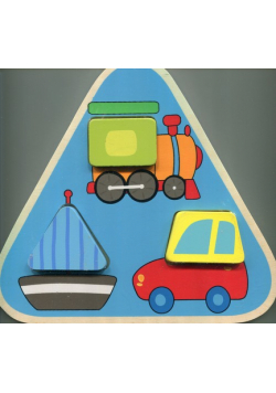 Układanka drewniana trójkątna Pojazdy