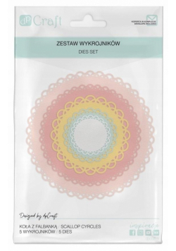 Wykrojniki - koła z falbanką 5szt