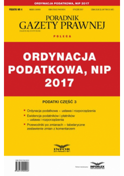 Ordynacja podatkowa, NIP 2017