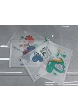 Teczka A4 plastikowa zapinana dinozaury (12szt)