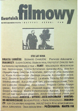 Kwartalnik filmowy Nr 12 i 13
