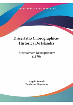 Dissertatio Chorographico-Historica De Islandia