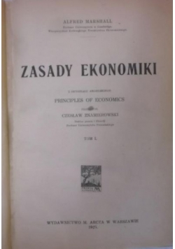Zasady ekonomiki, Tom I, 1925 r.