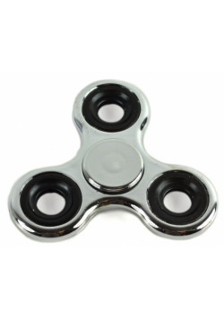 Fidget Spinner stalowy połysk metaliczny srebrny