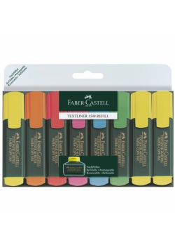 Zakreślacz fluorescencyjny Faber-Castell Textliner 1548 8 sztuk