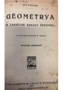 Geometrya, 1918 r.