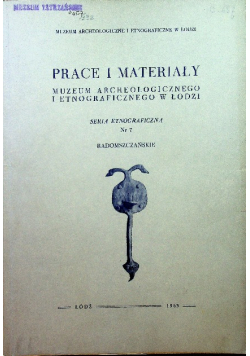 Prace i materiały muzeum archeologicznego i etnograficznego w Łodzi nr 7 / 63