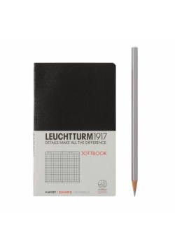 Notatnik Pocket Leuchtturm1917 w kratkę czarny 339954