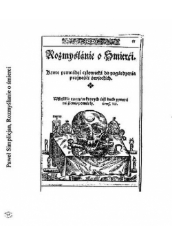 Rozmyslanie o śmierci REPRINT