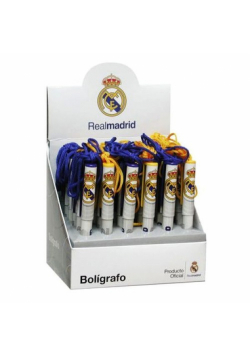 Długopis ze sznurkiem Real Madrid display 36 sztuk