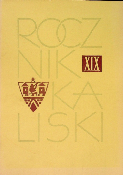 Rocznik kaliski Tom XIX