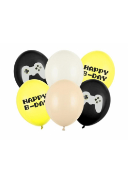 Balony Happy B-day 30 cm 6szt