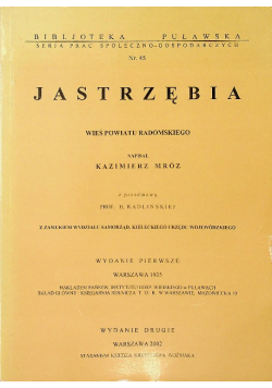 Jastrzębia wieś powiatu radomskiego Reprint z 1935 r.