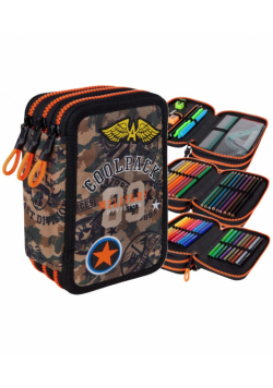 Piórnik 3-komorowy z wyposażeniem Coolpack jumper 3 badges SK
