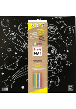Mata czarna + kreda Space Funny Mat STRIGO