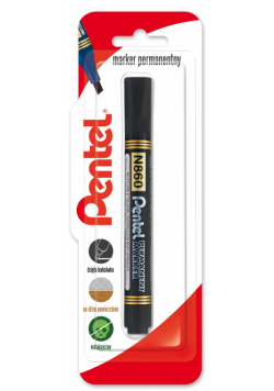 Marker permenentny z ściętą końcówka N860 czarny 1 szt.
