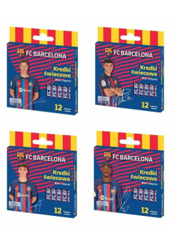 Kredki świecowe okrągłe FC Barcelona 12kol mix