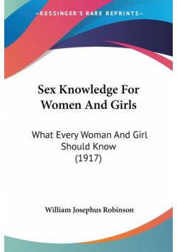 Sex Knowledge For Women And Girls