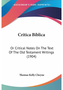 Critica Biblica