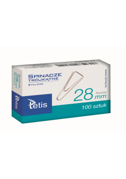 Paczka Spinacze biurowe trójkątne 28 mm 100 szt 10 sztuk