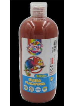 Farba plakatowa ciemnobrązowa 500ml