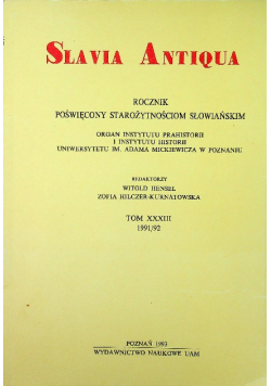 Slavia antiqua Tom XXXIII