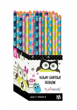 Ołówki trójkątne HB Owlie display 72 sztuki