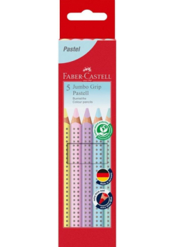 Kredki Jumbo Grip pastel 5 kolorów FABER CASTELL