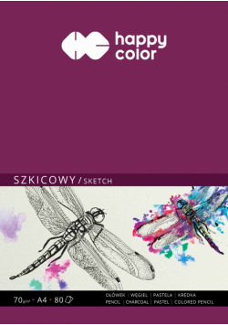 Szkicownik A4 Happy Color klejony 80 ark.70gsm