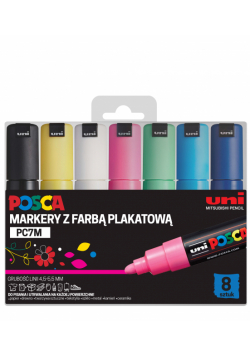 Markery PC-7M 8 kolorów Posca Uni
