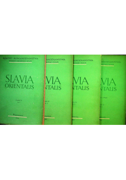 Slavia orientalis Rocznik XV Nr 1 do 4