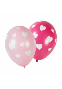 Balony z nadrukiem serca 5szt